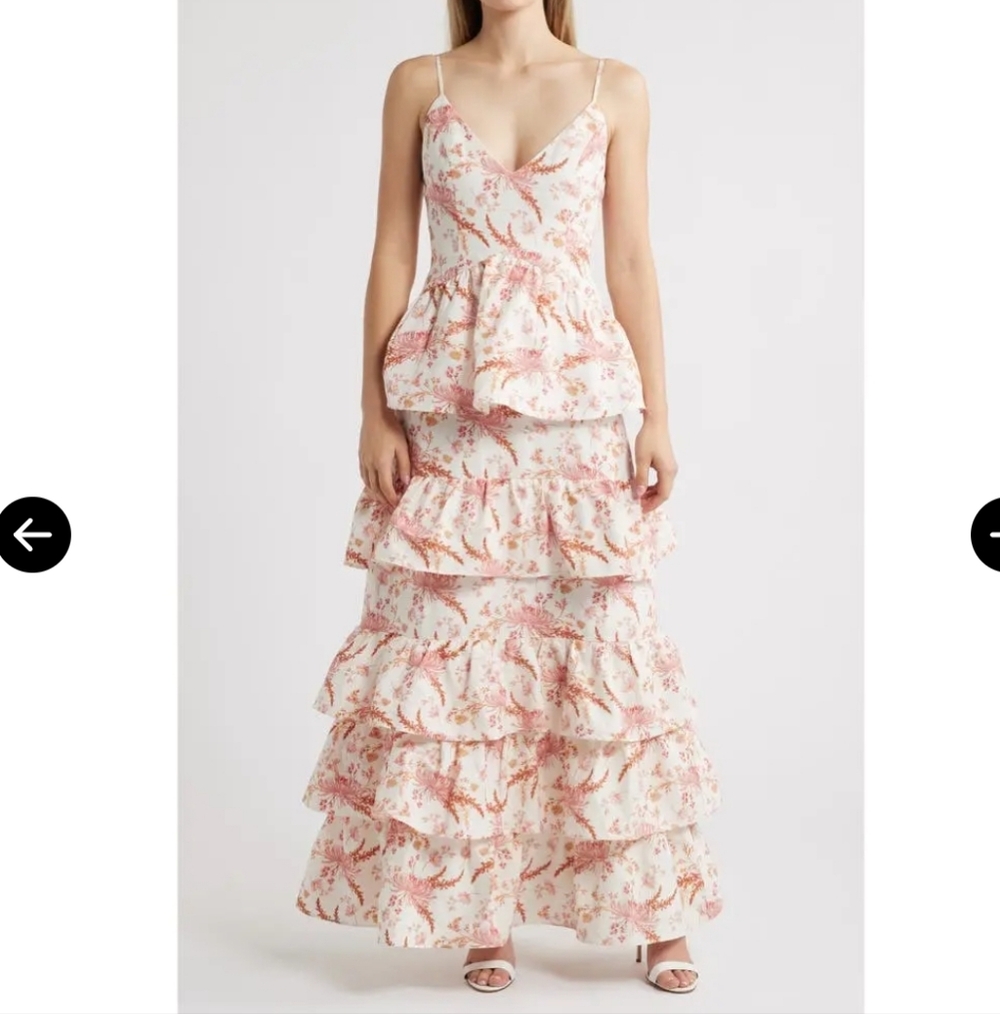 SONYA MODA AMARA TIERED MAXI DRESS IN WILD MEADOW /SZ: XXL=12US